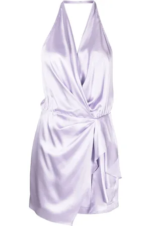 Michelle Mason Backless halter mini dress