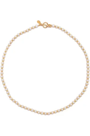 Dower and Hall Gold-plated silver pearl necklace