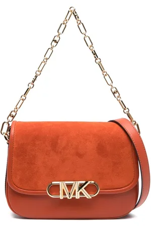 Michael Kors Suede logo plaque tote bag