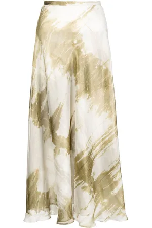 Bambah Tie-dye A-line midi skirt