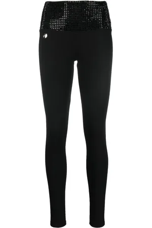 Philipp Plein Crystal-embellished leggings