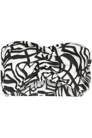 Bambah Geometric-print bandeau top