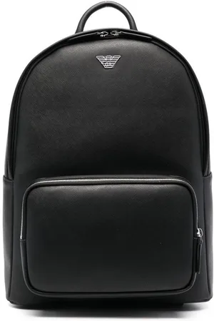 Emporio Armani Logo-print leather backpack