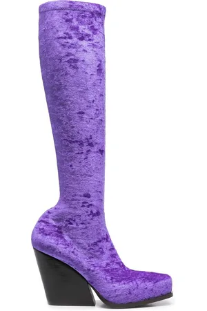 Stella McCartney Velour knee-high boots