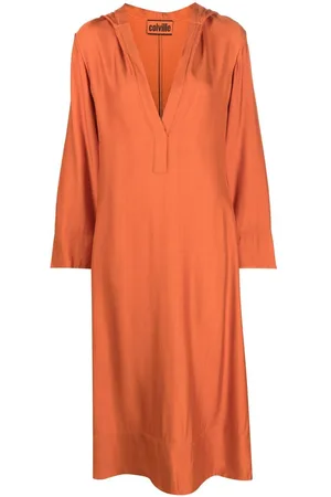 Colville V-neck hooded dress