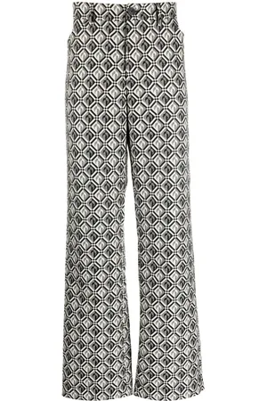 Marine Serre Moon Diamant straight-leg trousers