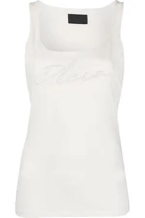 Philipp Plein Logo-embroidered tank top