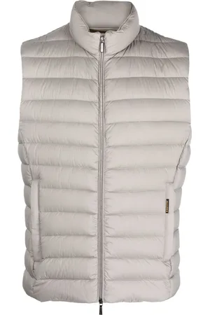 MOORER Quilted-finish zip-up gilet