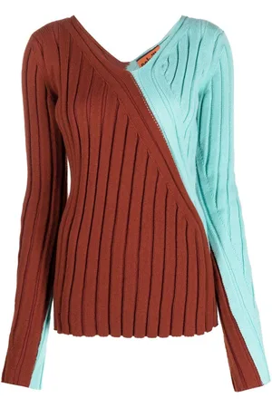 Colville Twisted Rib colour-block jumper