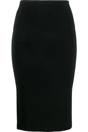 Norma Kamali Mid-length fitted tube-skirt