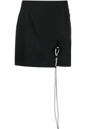 GIUSEPPE DI MORABITO Crystal embellished lace-up mini skirt