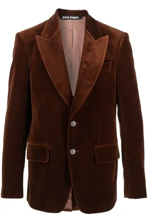 Palm Angels Single-breasted velvet blazer