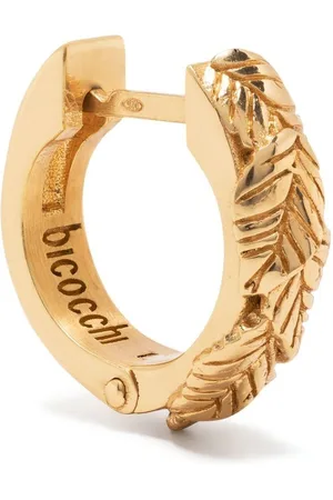 EMANUELE BICOCCHI Single hoop leaf earring