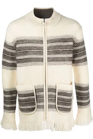 JUNYA WATANABE Stripe-pattern zip-up cardigan