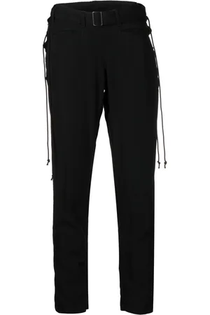 YOHJI YAMAMOTO Belted skinny wool trousers