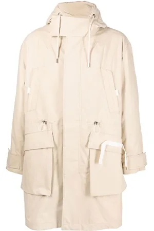Jacquemus Embroidered-logo zip-fastening coat