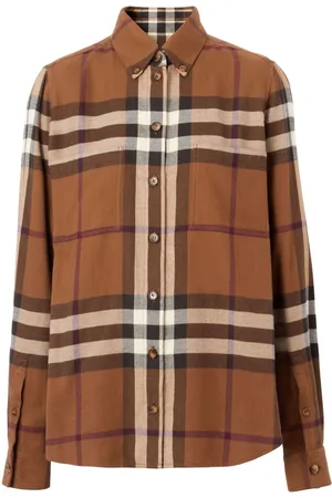 Burberry Exaggerated Check-print flannel shirt