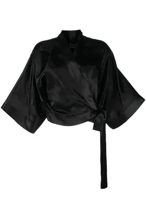 CARINE GILSON Silk jacquard-pattern blouse