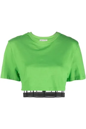 Alexander McQueen Corset cropped T-shirt