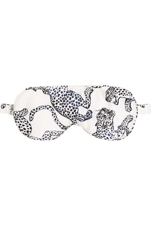Desmond & Dempsey Leopard print eye mask