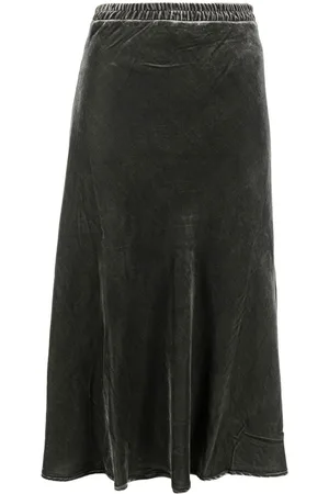 Gold Hawk Velvet maxi skirt