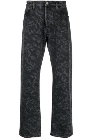 ARIES Lilly abstract-print straight-leg jeans