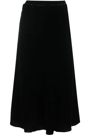 Gold Hawk Velvet maxi skirt