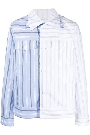 Feng Chen Wang Pinstripe two-tone shirt
