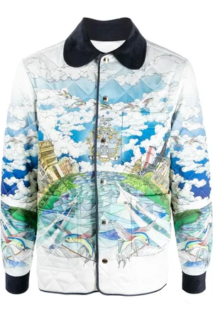 Casablanca Graphic-print quilted jacket