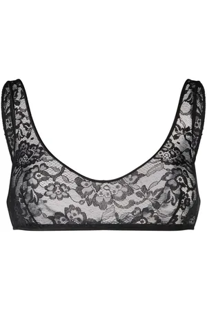 Oseree Floral-lace scoop sports bra