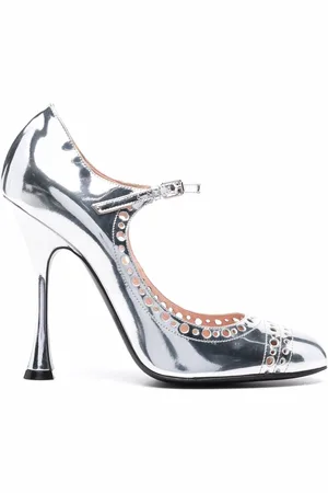 Giambattista Valli Punched hole heeled pumps