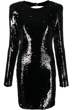 Philipp Plein Long-sleeved sequin-embellished dress