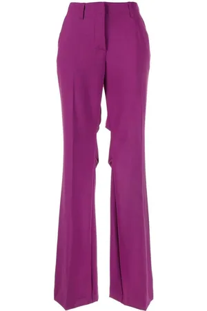 OFF-WHITE Mid-rise flared trousers