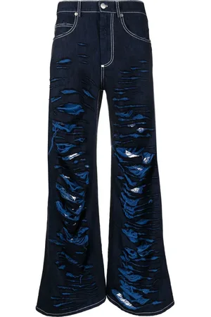 Marni Distressed straight-leg jeans