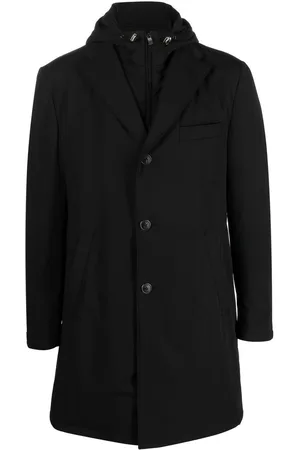 corneliani Single-breasted hooded lightweight jacket
