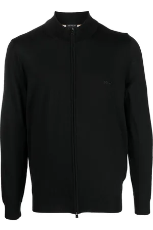 HUGO BOSS Fine-knit zip-up cardigan