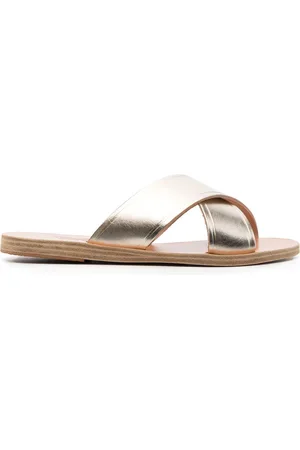 Ancient Greek Sandals Thais metallic-effect sandals