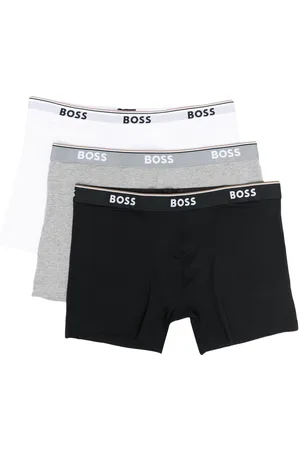 HUGO BOSS Pack of three logo-waistband boxer briefs