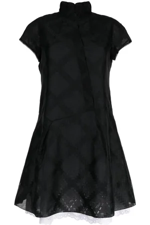 SHIATZY CHEN Lace-underlay cotton dress