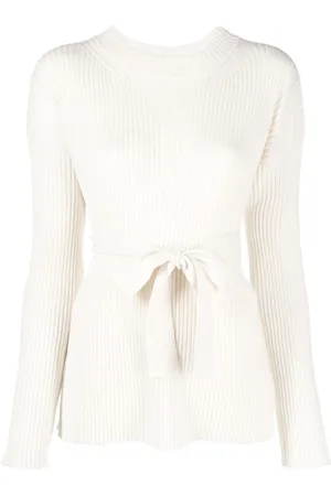 Fabiana Filippi Slit-detail ribbed-knit top