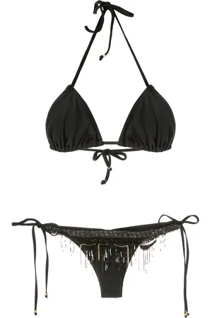 AMIR SLAMA Embroidered triangle bikini set