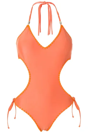 AMIR SLAMA Tie cut-out one-piece