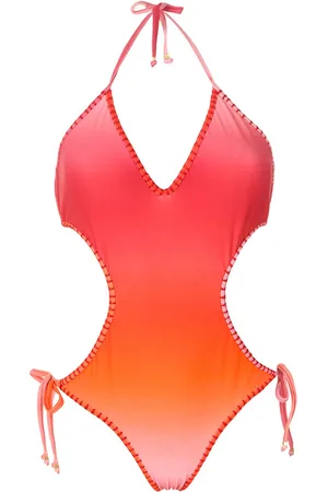 AMIR SLAMA Crocheted tie-dye one piece