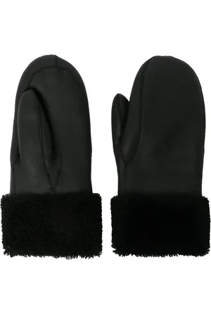 YVES SALOMON Short lambskin mittens