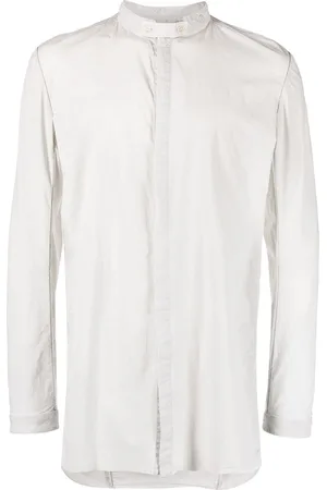 11 BY BORIS BIDJAN SABERI Long-sleeve band-collar shirt