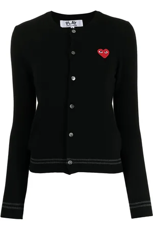 Comme des Garçons Embroidered-logo cardigan