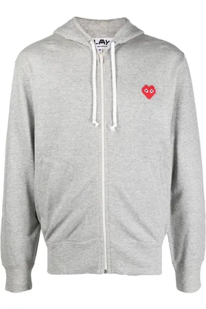 Comme des Garçons Logo-patch zip-up hoodie