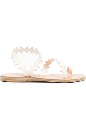 Ancient Greek Sandals Scallop-hem flat sandals