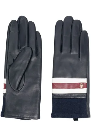 Tommy Hilfiger Logo-plaque leather gloves