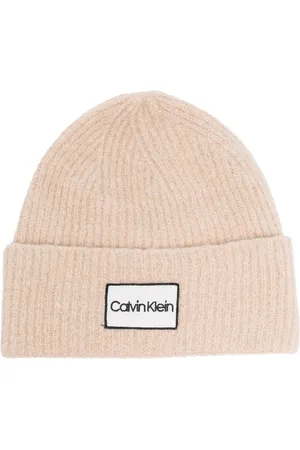 Calvin Klein Logo-patch ribbed beanie